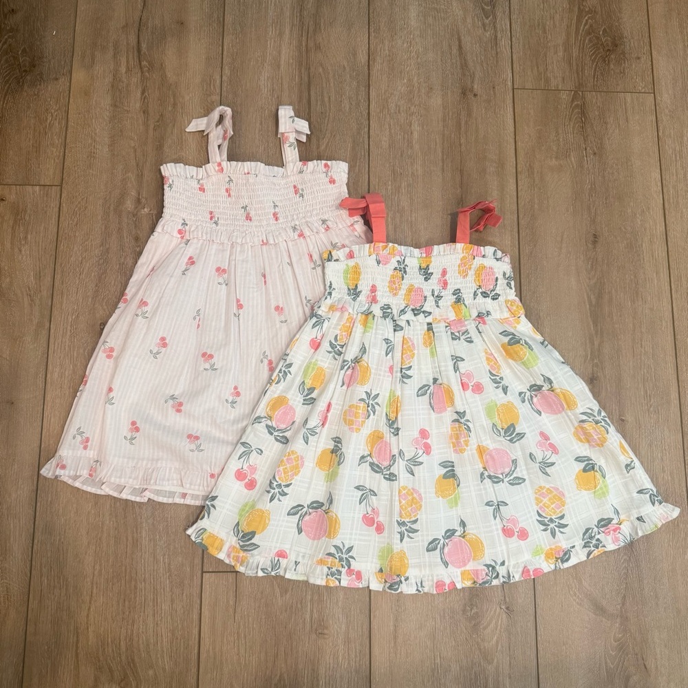 Floral and Fruit Print Kids Dresses